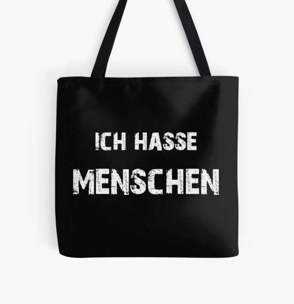 Ich Hasse Menschen Stofftasche Von Theshirtinator Redbubble