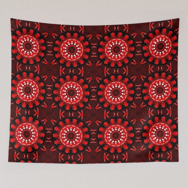 Artikelvorschau, Ominous Red Kaleidoscope pattern (Seamless) 13 entworfen und verkauft von Swabcraft.