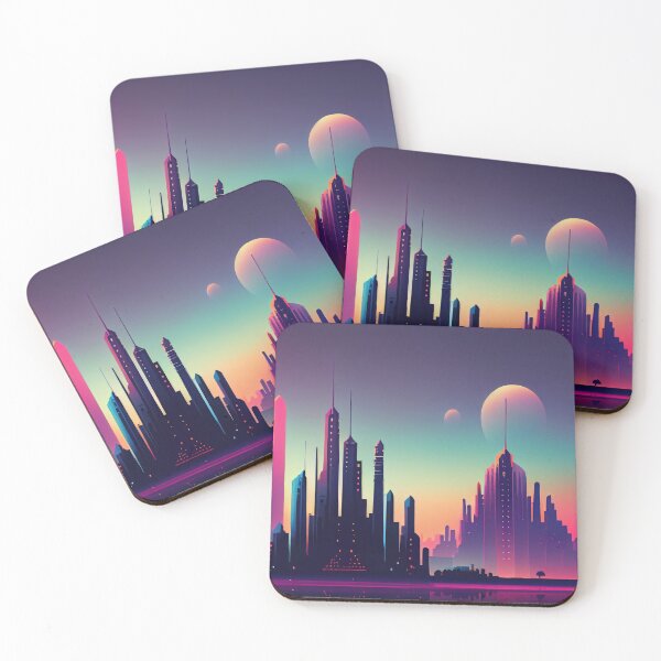 Item preview, Abstract Sci-Fi Futuristic Cityscape Skyline Digital Painting  designed and sold by NateFellhauer.