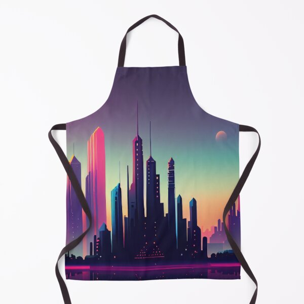 Item preview, Abstract Sci-Fi Futuristic Cityscape Skyline Digital Painting designed and sold by NateFellhauer.