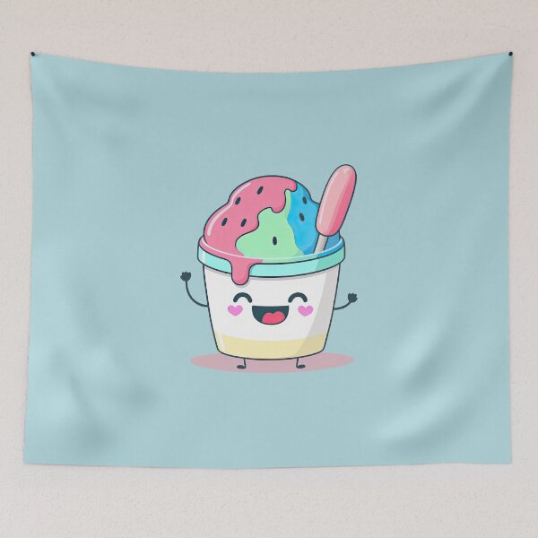 Item preview, Cute Ice Cream Yogurt Sundae in a Cup with a Happy Smiley Face Ice Cream for Kids designed and sold by ultra-cute.