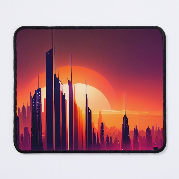 Item preview, Abstract Sci-Fi Futuristic Cityscape Skyline Digital Painting  designed and sold by NateFellhauer.