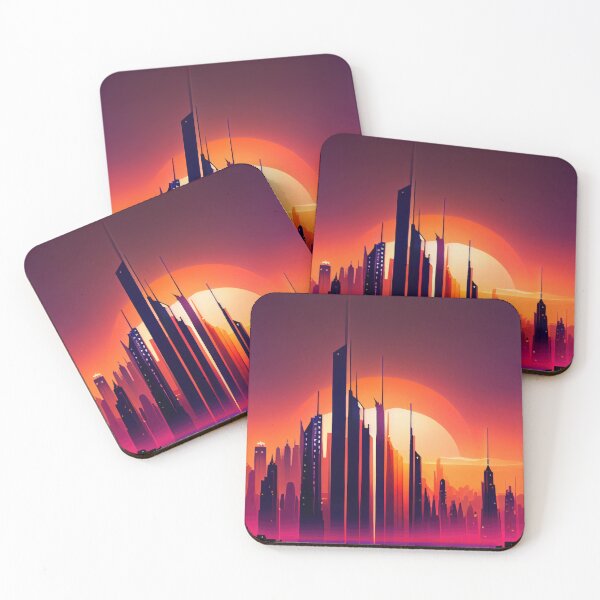 Item preview, Abstract Sci-Fi Futuristic Cityscape Skyline Digital Painting  designed and sold by NateFellhauer.