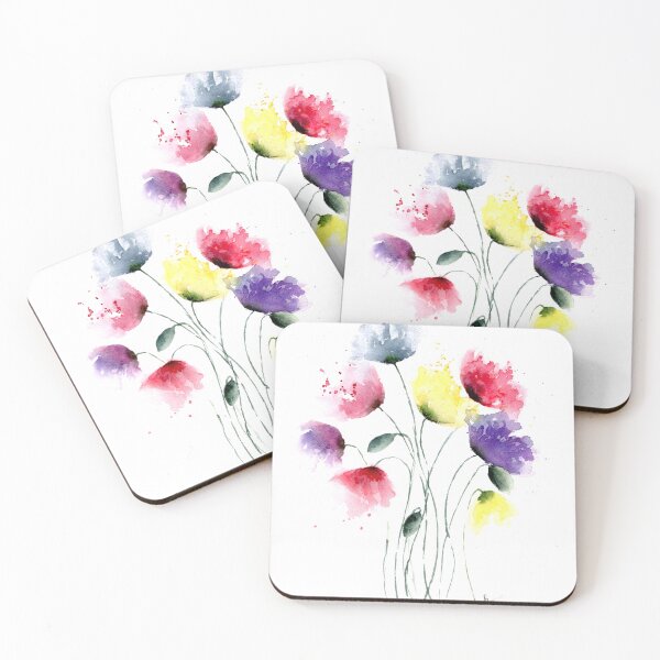 Item preview, Hand painted loose poppy flowers designed and sold by Prachi Burathoki.