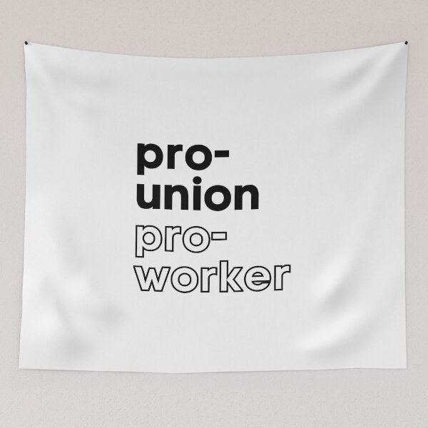 Item preview, pro-union_basic font_black text designed and sold by quinnhopp.