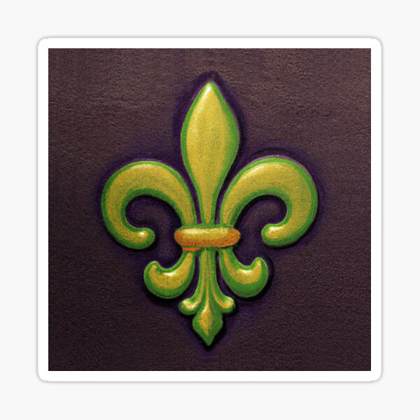 Painted Fleur de Lis 4 Sticker