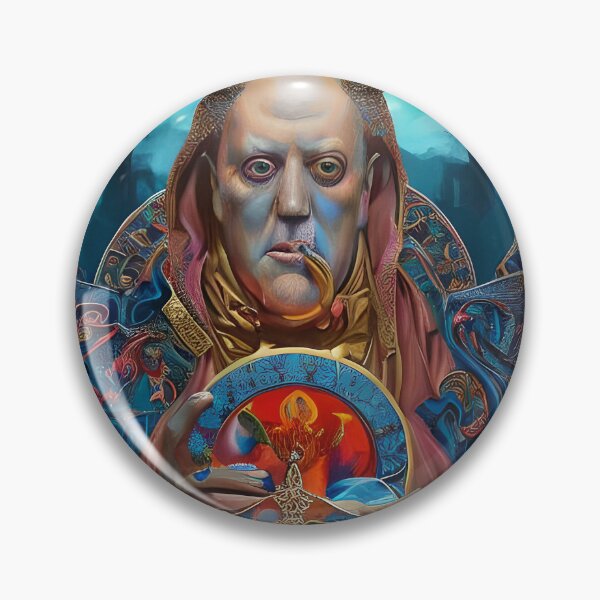 Item preview, Aleister Crowley The Great Beast of Thelema painted in a Surrealist and Impressionist style designed and sold by Ataraxia  Apparel.