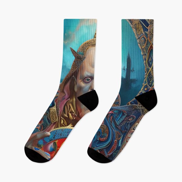 Item preview, Aleister Crowley The Great Beast of Thelema painted in a Surrealist and Impressionist style designed and sold by Ataraxia  Apparel.