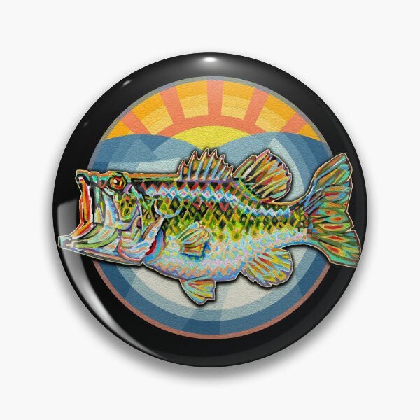 Item preview, Abstract Largemouth Bass Design With Retro Color Background designed and sold by elfeather.