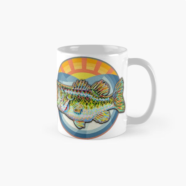 Item preview, Abstract Largemouth Bass Design With Retro Color Background designed and sold by elfeather.