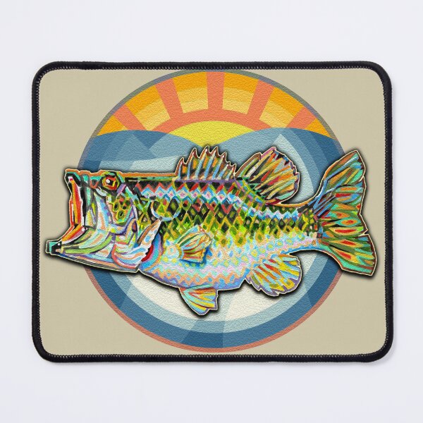 Item preview, Abstract Largemouth Bass Design With Retro Color Background designed and sold by elfeather.