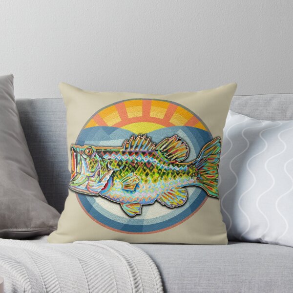 Item preview, Abstract Largemouth Bass Design With Retro Color Background designed and sold by elfeather.