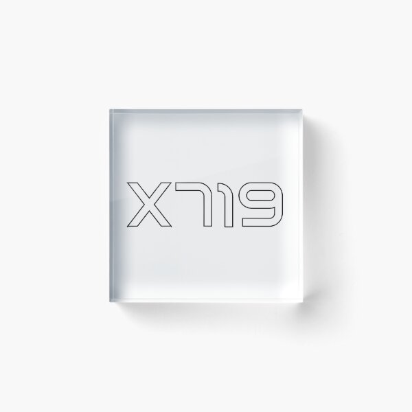 X719 logo white Acrylic Block