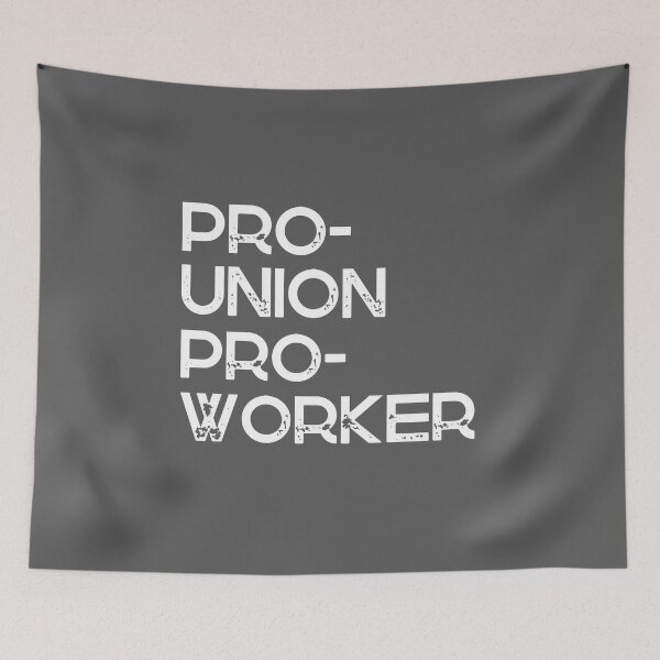 Item preview, pro-union_worn 1_white text designed and sold by quinnhopp.