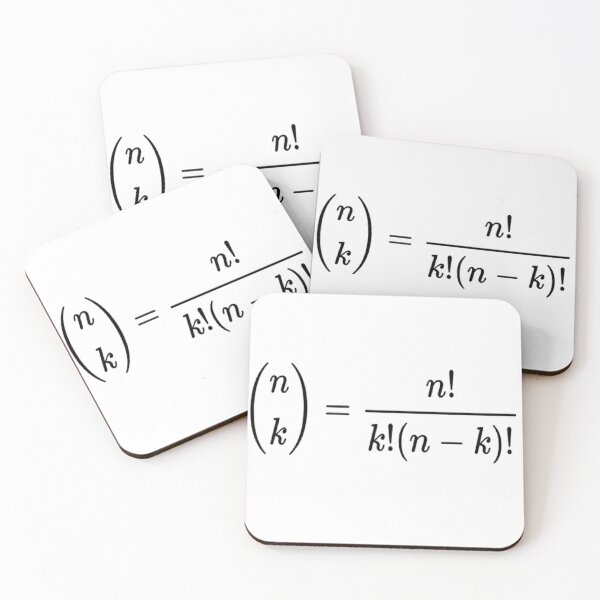 #Binomial #Coefficient, #BinomialCoefficient, #Mathematics, Theorem, Integer, Number, Math Coasters (Set of 4)