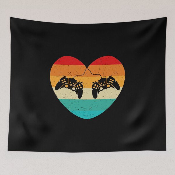 Item preview, Gaming Heart Retro designed and sold by SamuraiGaming.