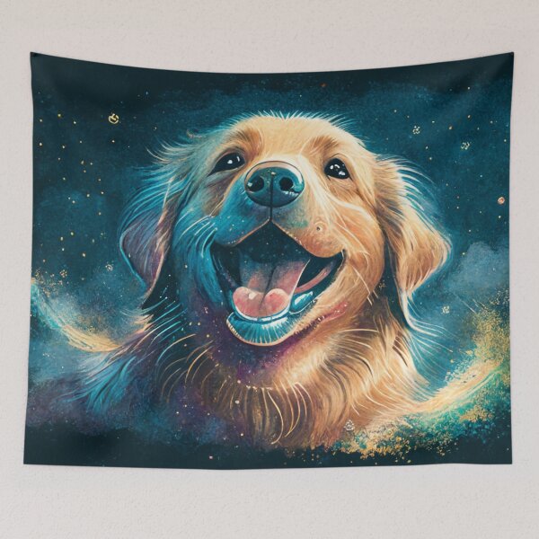 Item preview, Happy Celestial Labrador Retriever designed and sold by Critical Meltdown.