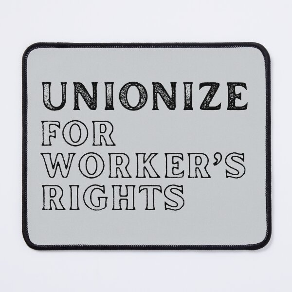 Item preview, unionize for workers rights_rough_black text designed and sold by quinnhopp.