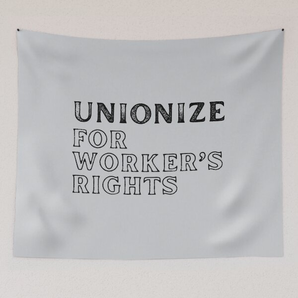 Item preview, unionize for workers rights_rough_black text designed and sold by quinnhopp.