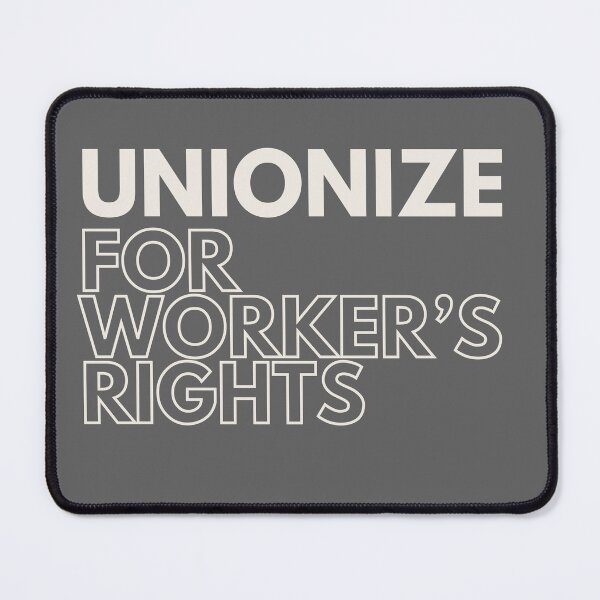 Item preview, unionize for workers rights_basic font 1_white text designed and sold by quinnhopp.