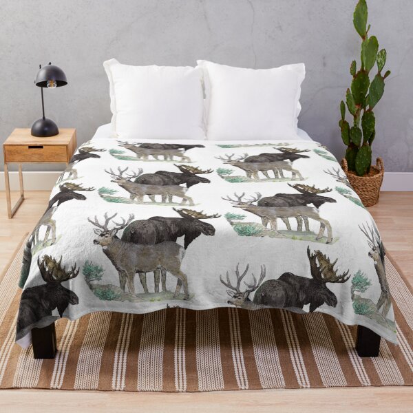 Item preview, Bull moose and mule deer buck designed and sold by Saltypro.