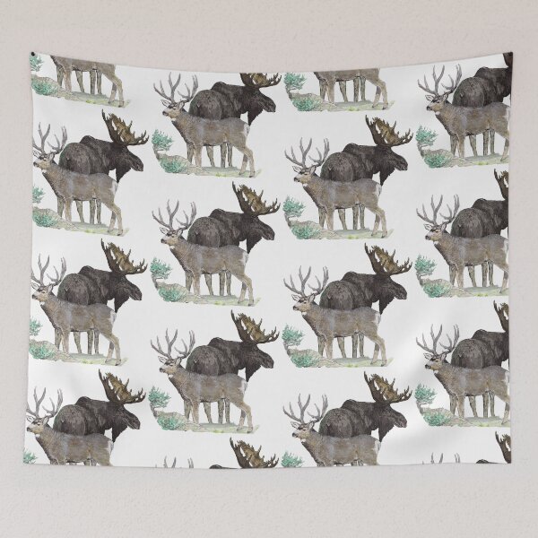 Item preview, Bull moose and mule deer buck designed and sold by Saltypro.