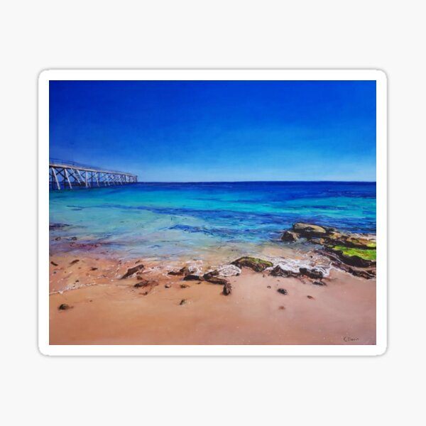 Item preview, Port Noarlunga Beach designed and sold by ChristineDavisArt.