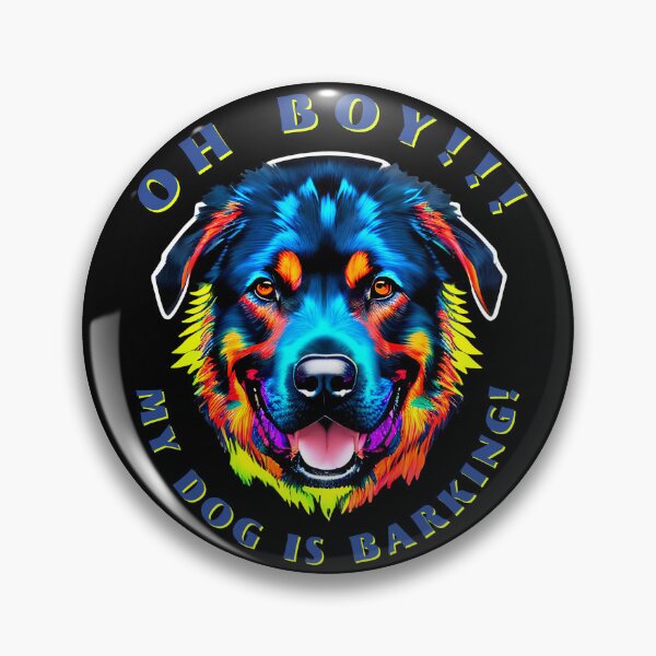 Item preview, Oh Boy My Dog Is Barking Colorful Rottie designed and sold by kubix81.