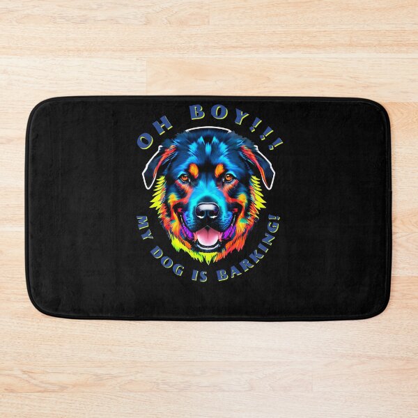 Item preview, Oh Boy My Dog Is Barking Colorful Rottie designed and sold by kubix81.