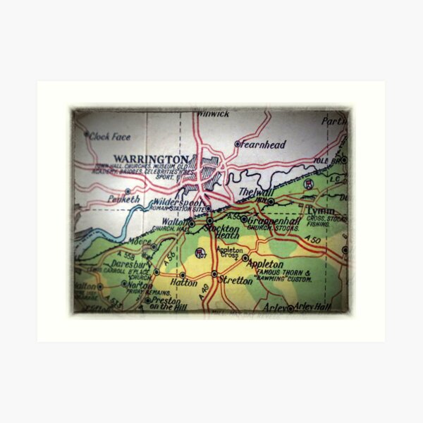 Old South Warrington villages map
