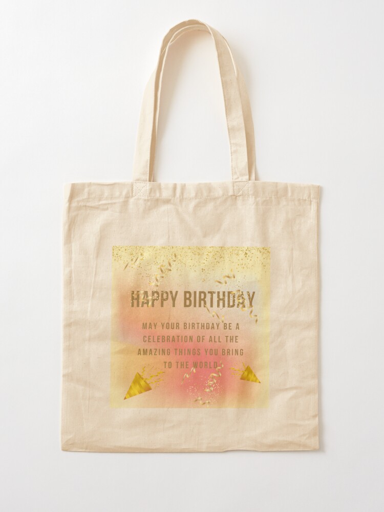 Bolsa tela cumpleaños: sorbitos de felicidad, comprar online