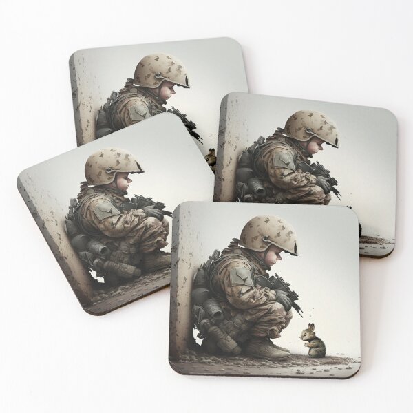 Item preview, Sad soldier with a Bunny designed and sold by PradoxFausto.