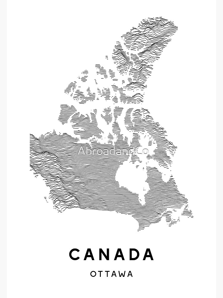 "Canada Topographic Elevation Map" Poster for Sale by AbroadandCo