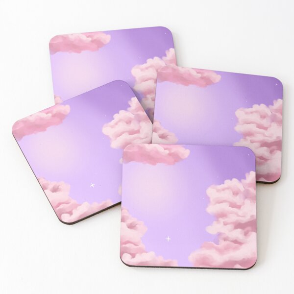 Item preview, Cloudy night sky with stars Aesthetic purple night sky with pink clouds designed and sold by ANU007.