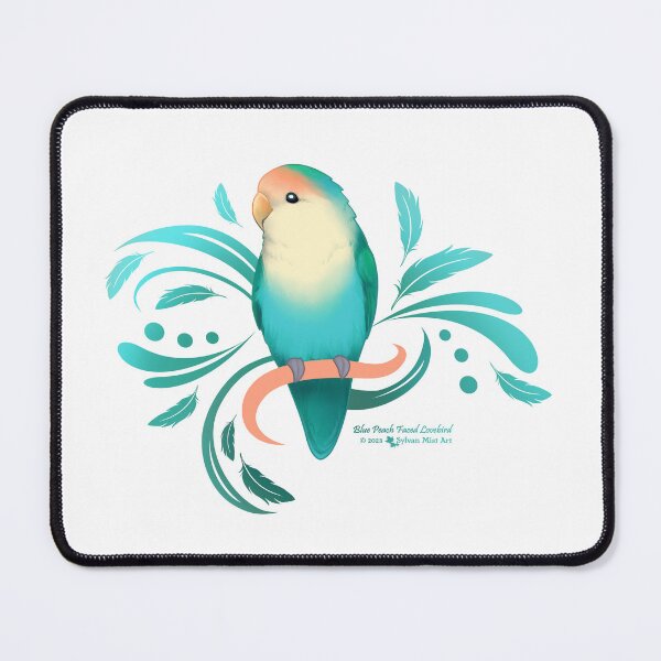 Item preview, Blue Peach Faced Lovebird designed and sold by sylvanmist.