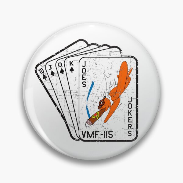 Item preview, USMC - VMF-115  Marine Fighter Squadron - Joe's Jokers  -  Grunge Style designed and sold by pzd501.