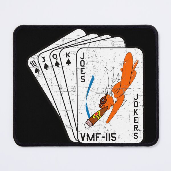 Item preview, USMC - VMF-115  Marine Fighter Squadron - Joe's Jokers  -  Grunge Style designed and sold by pzd501.