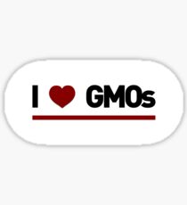 I Love GMOs (White) Sticker