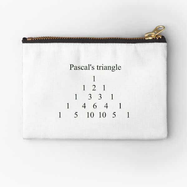 Pascals Triangle #PascalsTriangle Number Pattern #NumberPattern Zipper Pouch