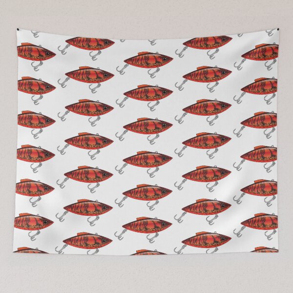 Item preview, Fishing Lure Lipless Crankbait in Red Crayfish Pattern Sticker designed and sold by BlueSkyTheory.