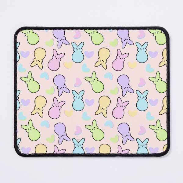 Item preview, Pastel pink peep pattern with hearts designed and sold by AlbionTradeCo.