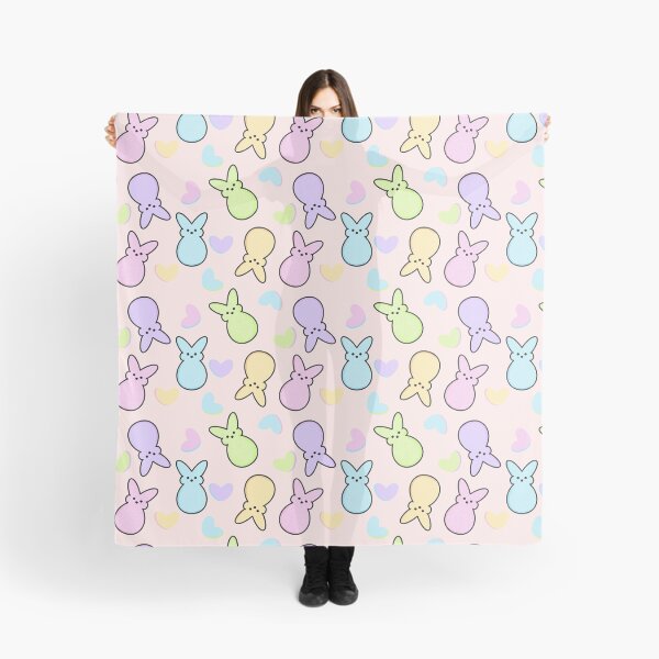 Item preview, Pastel pink peep pattern with hearts designed and sold by AlbionTradeCo.