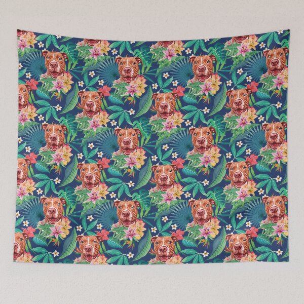 Item preview, Tropical Red Pit Bull Pitbull 1 designed and sold by lulupetart.