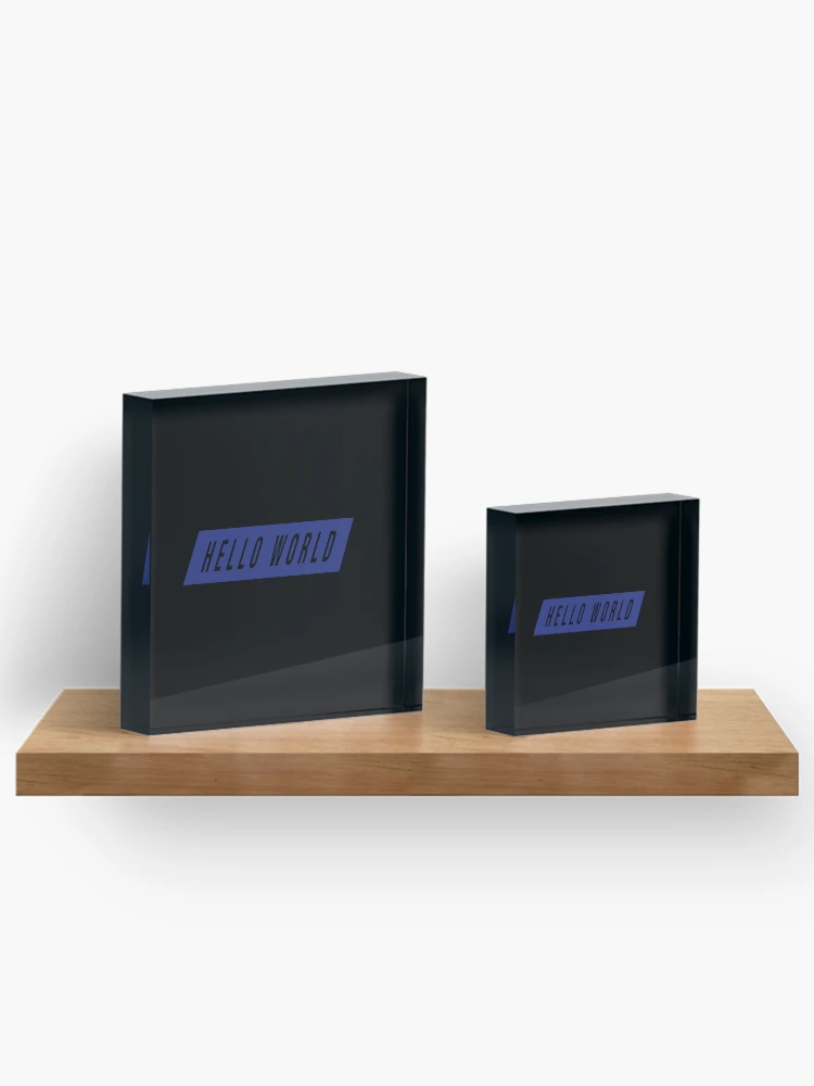 Thumbnail 3 of 5, Acrylic Block, Hello World-Python Code designed and sold by FridPix.