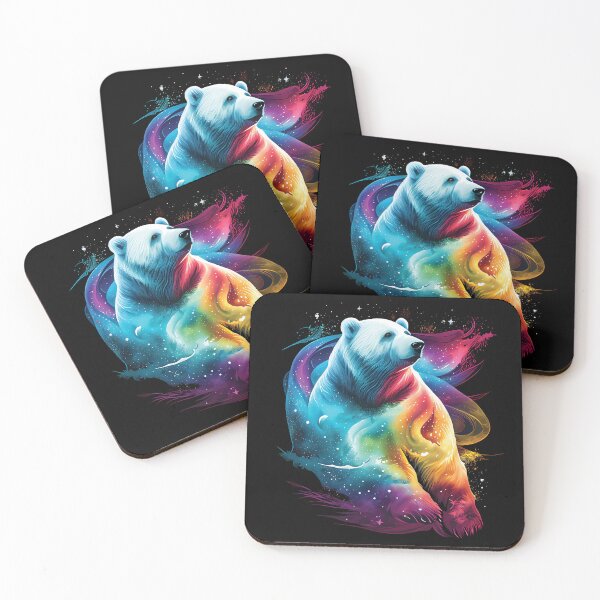 Item preview, Colorful Northern Lights - Cosmic Polar Bear designed and sold by RailoImage.