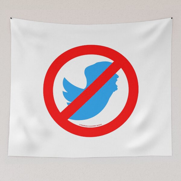 Item preview, PMD00395 Progressive Movement Designs No Trump Tweets symbol for anti bullying anti bigotry anti hate speech movement for liberal democrats or progressives designed and sold by ProgressiveLeft.