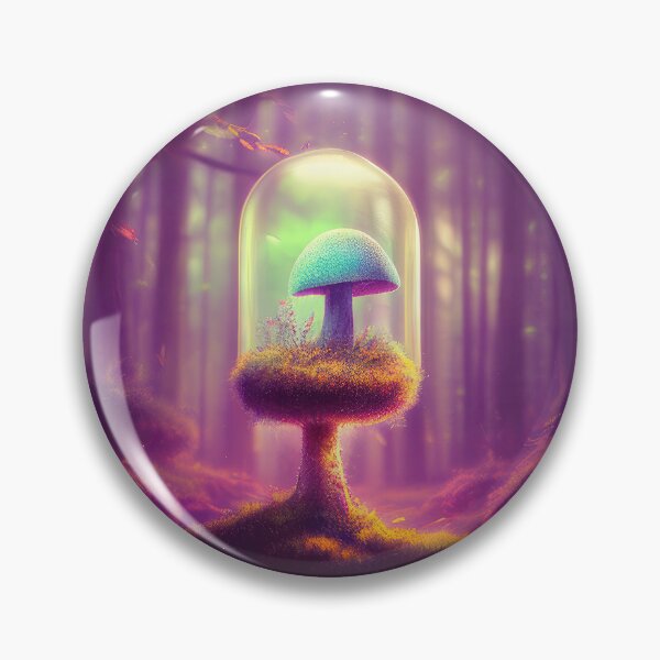 Item preview, Dreamy Mushroom Under Glass Terrarium Design - Dreamlike Fungi F designed and sold by DonutShirts.