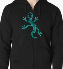 Techno Reptile Zipped Hoodie