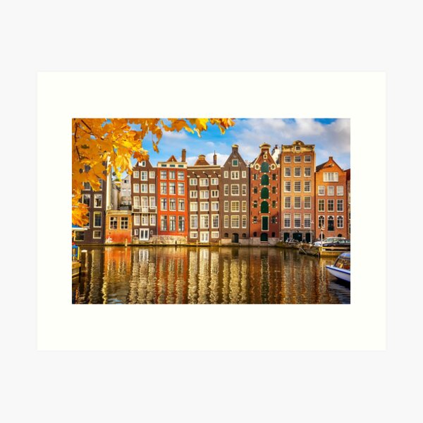 Item preview, Amsterdam in the Autumn, Travel Poster designed and sold by BokeeLee.