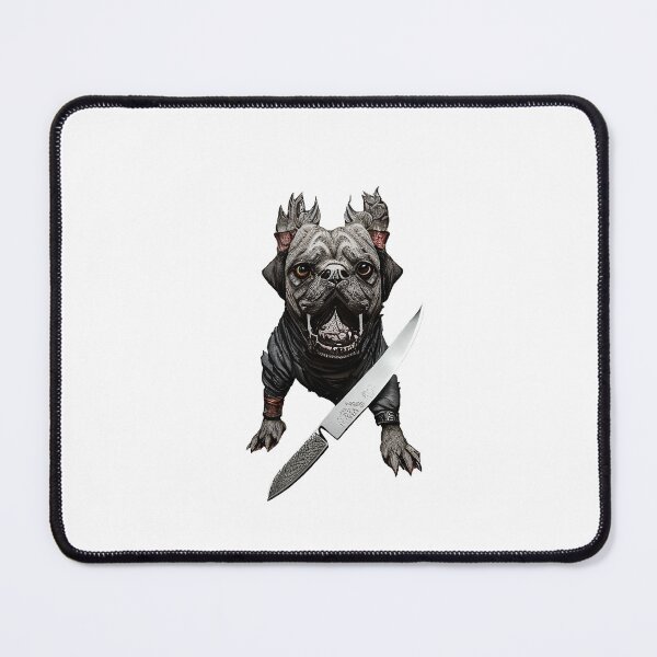 Item preview, Dog with knife designed and sold by Mebbotai.